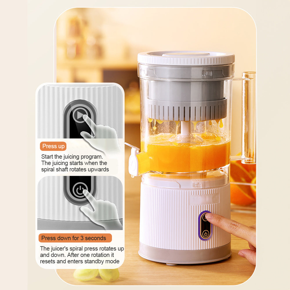 Electric Juicer Rechargeable USB Charging 120rpm Hands-Free High Juice Yield Wireless Portable Automatic Citrus Orange Juice Squeezer for Lemon Lime Grapefruit The Trendiq Shop