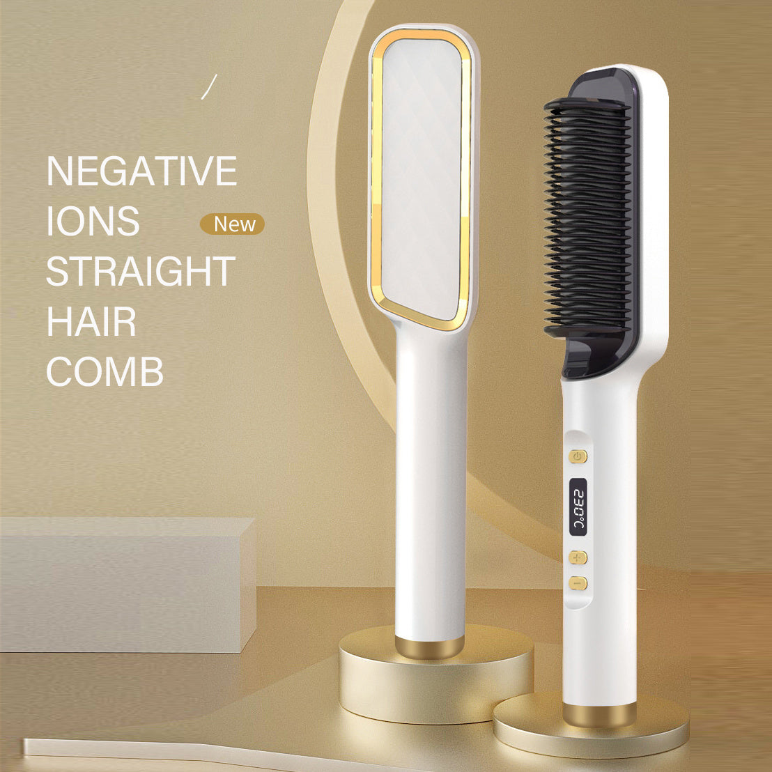 Profissional Hair Straightener Brush Electric Hot Comb Anti-scalding Ceramic Hair Curler Straightening Heating Combs Heated Hair The Trendiq Shop